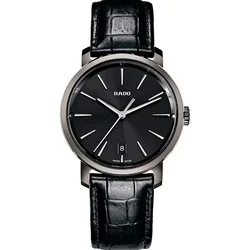 R14072175 שעון ראדו לגברים ברצועת עור | דגם קרמיקה | 40 מ''מ | שעון קלאסי אלגנטי | שנתיים אחריות | מלאי מוגבל | Rado Diamaster XL Quartz Men's Watch R14072175