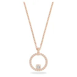 5202446 שרשרת סברובסקי רוז גולד לנשים | תליון עגול | אורך שרשרת 38 ס''מ | Swarovski Creativity Circle Pendant - 5202446