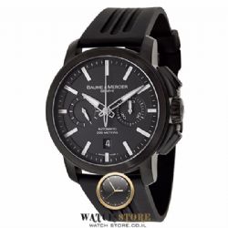 שעון ספורטיבי כרונוגרף שווצרי | יבוא מקביל לשעוני באום & מרסייה | Classima Automatic Chronograph Black Dial Black Rubber